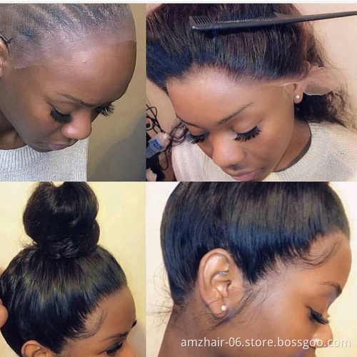 Body Wave Human Hair Hd Swiss Lace Front Wig Pre Plucked Raw Brazilian Virgin Human Hair Transparent 360 Full Lace Frontal Wig